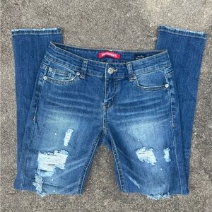 UNIONBAY Women's Distressed Blue Skinny Jeans